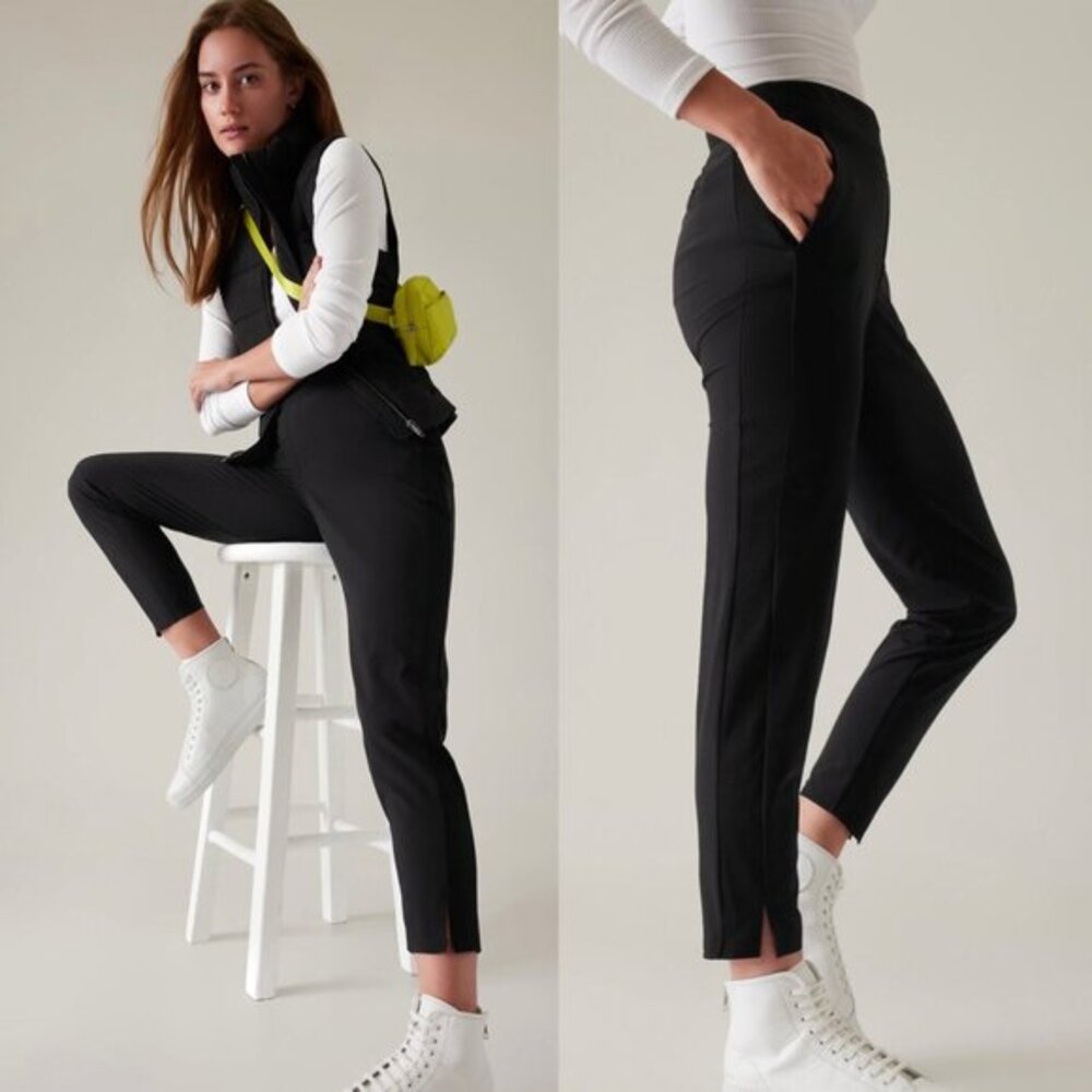Athleta 4 Black Ankle Pant Brooklyn High Rise Hi Waisted Small
